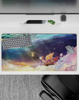 32x16 inches mouse pad with the Going Merry from One Piece, showcasing the iconic ship sailing through a serene and dreamy cloudscape.