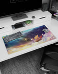 Modern 32x16 inches mouse pad with the Going Merry from One Piece, embodying adventure and nostalgia as it drifts through clouds and soft lights.