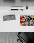 Small-sized 14x10 mouse pad with Straw Hats design adds colorful One Piece energy to any desk or workspace