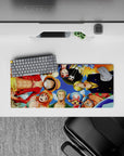 Compact 28x12 mouse pad highlights Straw Hats' teamwork and fun for immersive One Piece vibes