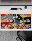 Bold 32x16 mouse pad combines Straw Hats' adventurous spirit with colorful design for fan appeal