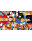 Straw Hat Pirates mouse pad 40x20 featuring Luffy Zoro Nami Sanji and crew for vibrant One Piece celebration