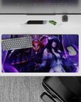 32x16 inches mouse pad with Ainz Ooal Gown and Albedo, reflecting their authority and magical strength in a beautifully intense design.