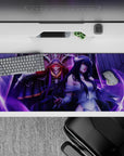 36x16 inches desk pad with Ainz Ooal Gown and Albedo, blending authority, magic, and beauty in a bold design.