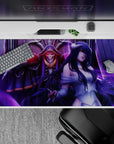 40x20 inches desk pad with Ainz Ooal Gown and Albedo, bringing their powerful presence and authority to your workspace.