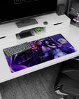 Modern 32x16 inches mouse pad with Ainz Ooal Gown and Albedo, bringing a powerful aura and majestic elegance to your desk.