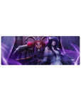 Compact 32x12 inches mouse pad featuring Ainz Ooal Gown and Albedo, with their intense aura and magical design in full display.