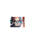 14x10 inches classic anime mouse pad with five Gundam Wing mecha lineup in a bold five-panel layout.