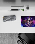 Small-sized 14x10 mouse pad with Albedo design adds dark fantasy elegance to any desk or workspace