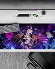 Striking 36x16 desk pad highlights Albedo's majestic presence and dark charm for bold fan appeal