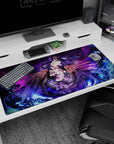 Enchanting Albedo design on 40x20 mouse pad perfect for adding dark elegance to your workspace