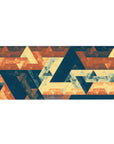 Abstract Geometric Desk Mat 36x16 with triangle theme for immersive focus and artistic inspiration