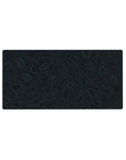 Mouse pad featuring topographic contours, 32x16 inches, with flowing lines on a dark backdrop, evoking a sense of precision and minimalist elegance.