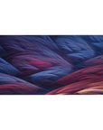Desk pad featuring abstract fiber waves with intricate strokes of blue, purple, and red, 40x20 inches, perfect for adding motion and creativity to your workspace.