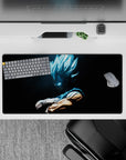 High-quality 32x16 inch mouse pad showcasing Vegeta's fierce pride and glowing power for gaming setups