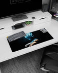 High-performance 28x12 inch mouse pad with Vegeta's glowing energy, ideal for Dragon Ball fans