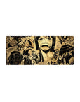 Mouse pad featuring Nico Robin's emotional plea from One Piece, 28x12 inches, with Luffy and the Straw Hat Pirates united in their resolve.