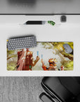 Compact 28x12 mouse pad with Jiraiya and Naruto's peaceful scene for nostalgic anime-inspired setups