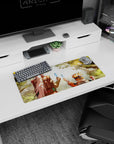 Warm mentor-student design on 28x12 mouse pad perfect for celebrating Naruto's emotional connections