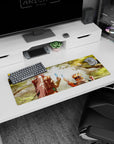 Tranquil tree moment on 32x12 mouse pad ideal for fans of Naruto's mentor-student nostalgia