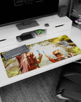 Peaceful mentor-student moment on 36x16 desk pad ideal for fans of Naruto's cherished relationships