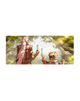 Streamlined Jiraiya and Naruto mouse pad 28x12 featuring heartwarming bond for bold desk aesthetics