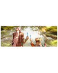 Compact Jiraiya and Naruto mouse pad 32x12 with peaceful tree design for sleek and sentimental decor