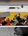 Powerful 36x16 desk pad featuring Ichigo and the Gotei 13 in a high-energy battle charge, bringing the intensity of Bleach’s action to your desk