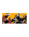 Gotei 13 battle charge 28x12 mouse pad featuring Ichigo Kurosaki and the Soul Reapers in an electrifying battle charge for a high-energy desk vibe