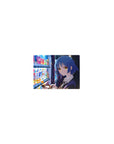 Classic anime girl mouse pad 14x10 inches with vending machine scene and neon city glow artwork.