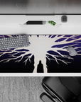 36x16 inches mouse pad with the luminous Paths Tree against a midnight sky, perfect for fans drawn to the hidden threads of fate.