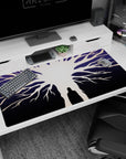 Large 40x20 inches mouse pad showcasing the Paths Tree against a midnight sky for a minimalist design full of mystery and fate.