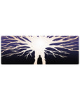 Compact 32x12 inches mouse pad with the Paths Tree set against a deep midnight sky, perfect for fans of fate and minimalism.