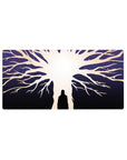 Mouse pad with the Paths Tree, 32x16 inches, glowing against a deep midnight sky for a mysterious, fate-driven aesthetic.