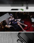 Graceful 40x20 desk pad showcases Albedo's dark charm and beauty for fans of Overlord's iconic character
