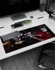 Albedo artwork on 36x16 mouse pad captures her elegance and charm with intricate detailing for fans