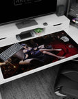 Elegant Albedo design on 40x20 mouse pad perfect for adding refined anime aesthetics to your workspace