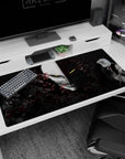Large 40x20 inches mouse pad showcasing Ichigo Kurosaki’s Hollow fury, featuring his Vasto Lorde mask and chaotic destruction.