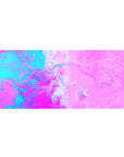 Pink liquid design desk pad featuring swirling hues of pink, purple, and turquoise, 36x16 inches, perfect for adding a bold, artistic touch to your desk.
