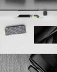 14x10 inches mouse pad with abstract overlapping shapes in rich monochrome tones, perfect for adding a sophisticated, minimalist touch to your workspace.