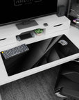Modern 36x16 inches desk pad showcasing abstract monochrome shapes, perfect for adding sophistication and an edgy touch to your workspace.