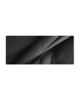Mouse pad featuring bold geometric layers in black and gray tones, 28x12 inches, perfect for adding minimalist sophistication to your workspace.
