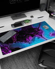 Neon Genesis Evangelion-inspired design on 40x20 mouse pad perfect for adding intensity, chaos, and iconic artistry to your setup or decor
