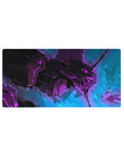 Unit-01 Neon Fury Mouse Pad 32x16 featuring glowing neons for gaming or workspace energy with anime edge