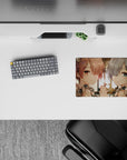 14x10 inches mouse pad featuring Rem and Ram design, with delicate expressions and soft lighting for a peaceful, stylish anime-inspired touch.