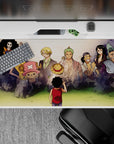 40x20 inches desk pad with Luffy facing his crew, capturing the deep bond and loyalty between the Straw Hat Pirates in a heartwarming design.