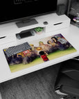 Modern 32x16 inches mouse pad with Luffy and the Straw Hat Pirates from One Piece, showcasing their love and loyalty in a powerful, inspiring design.