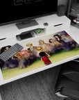 Large 40x20 inches desk pad featuring Luffy and the Straw Hat Pirates from One Piece, celebrating their journey and friendship with a powerful design.