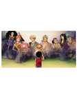 Mouse pad featuring Luffy and the Straw Hat Pirates from One Piece, 32x16 inches, highlighting their unbreakable bond of loyalty and friendship.