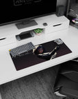 Alita Battle Angel mouse pad 28x12 inches, ready-to-strike pose with blade forward on a dark backdrop.